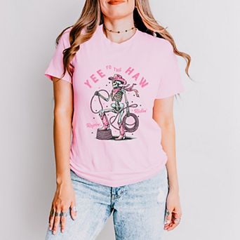 Yee To The Haw Skeleton - Women's Short Sleeve Graphic T-Shirt