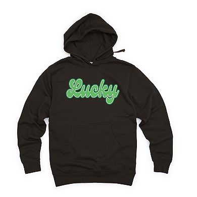 Simply Sage Market Green Lucky Cursive Hoodie