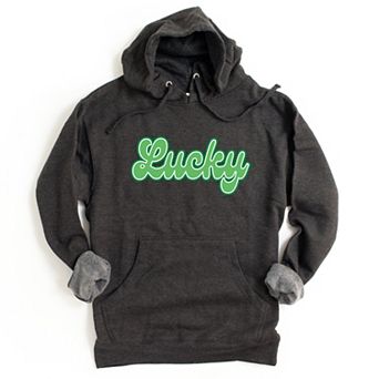 Simply Sage Market Green Lucky Cursive Hoodie