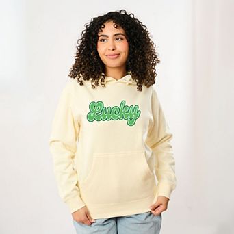 Simply Sage Market Green Lucky Cursive Hoodie