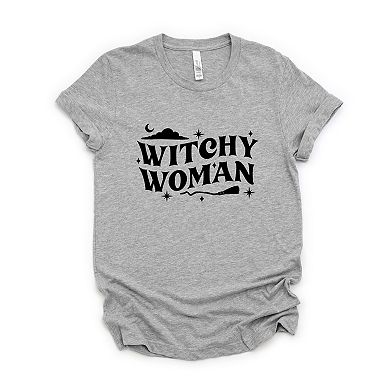 Witchy Woman Broom - Womens Short Sleeve Tee