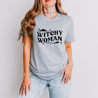 Witchy Woman Broom - Womens Short Sleeve Tee
