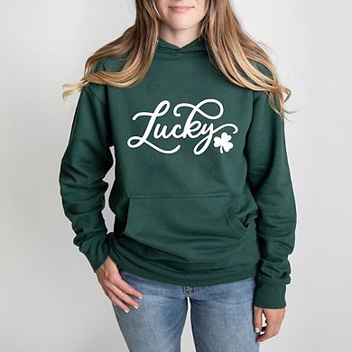 Cursive Lucky Clover Hoodie