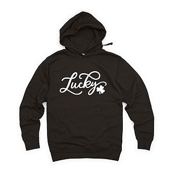 Cursive Lucky Clover Hoodie