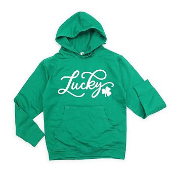 Cursive Lucky Clover Hoodie