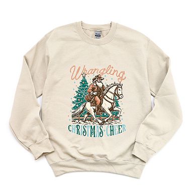 Wrangling Christmas Cheer - Women's Graphic Sweatshirt