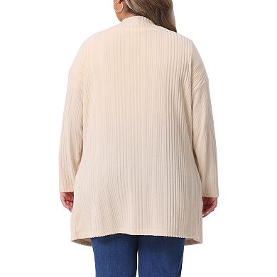 Plus Size Cardigans for Women Button V Neck Long Sleeve Lightweight Soft Knit Cardigan with Pockets