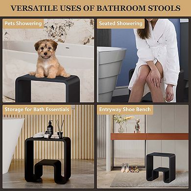 Casainc Freestanding Solid Surface Bathroom Shower Stool