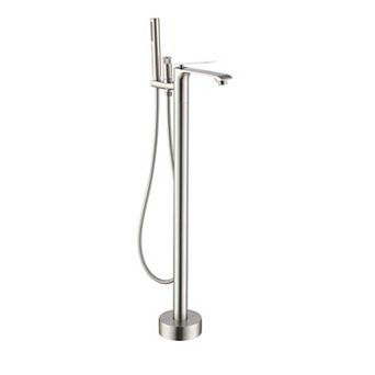 Single Handle Free Standing Bathtub Faucet with Diverter and Handshower