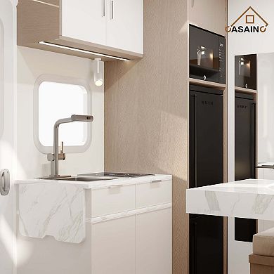 Single Handle Pull Out Kitchen Faucet with Three-function Mode Sprayer