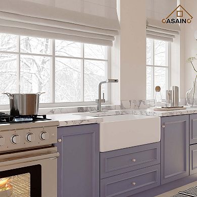 Single Handle Pull Out Kitchen Faucet with Three-function Mode Sprayer
