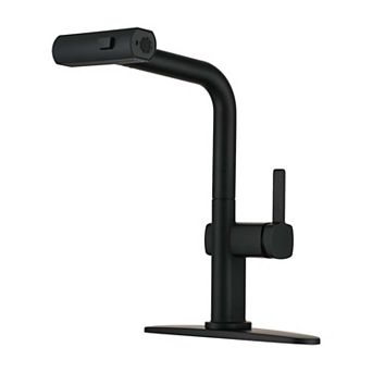 Single Handle Pull Out Kitchen Faucet with Three-function Mode Sprayer