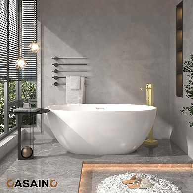 Single Handle Free Standing Bathtub Faucet with Diverter and Handshower