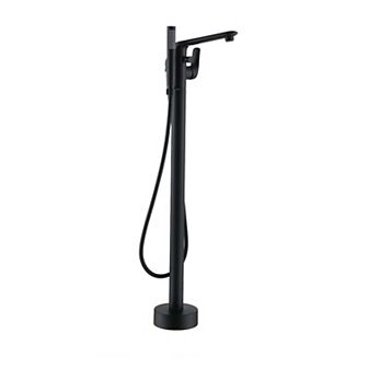 Single Handle Freestanding Bathtub Faucet with Diverter and Handshower