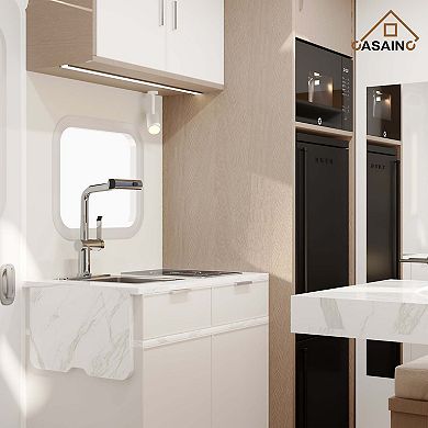 Single Handle Pull Out Kitchen Faucet with Touchless Sensor, Three-function Mode Sprayer