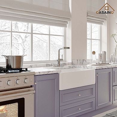 Single Handle Pull Out Kitchen Faucet with Touchless Sensor, Three-function Mode Sprayer
