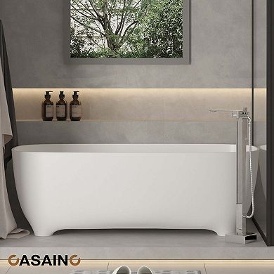 Single Handle Free Standing Bathtub Faucet with Diverter and Handshower