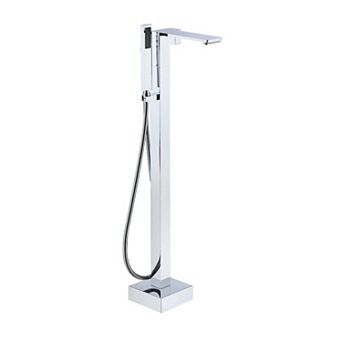 Single Handle Free Standing Bathtub Faucet with Diverter and Handshower
