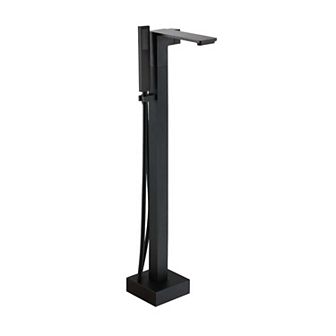 Single Handle Free Standing Bathtub Faucet with Diverter and Handshower