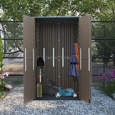 Mondawe Outdoor Resin Storage Cabinet (Single-Tier, Lockable)