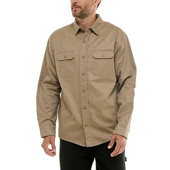 Men's Hallstatt Sueded Woven Shirt Jacket with Flannel Plaid Lining