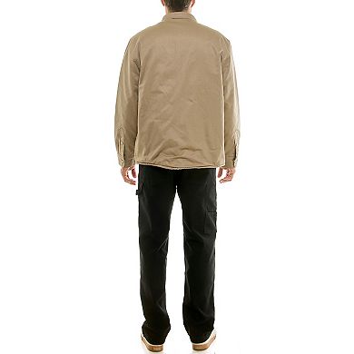 Men's Hallstatt Sueded Woven Shirt Jacket with Sherpa Lining