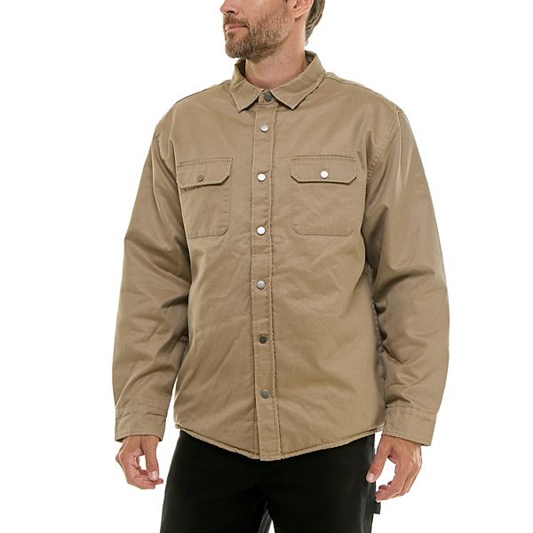 【良品】STONE  23AWシャツジャケット ベージュ XL Men's Hallstatt Sueded Woven Shirt Jacket with Sherpa Lining