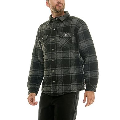 Men's Hallstatt Wool Content Quilted Plaid Shirt Jacket