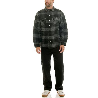 Men's Hallstatt Wool Content Quilted Plaid Shirt Jacket