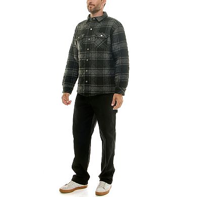 Men's Hallstatt Wool Content Quilted Plaid Shirt Jacket