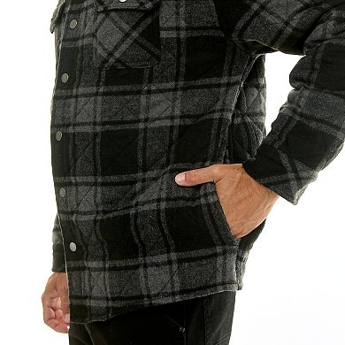 Men's Hallstatt Wool Content Quilted Plaid Shirt Jacket