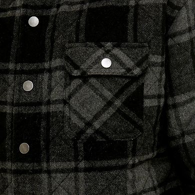 Men's Hallstatt Wool Content Quilted Plaid Shirt Jacket