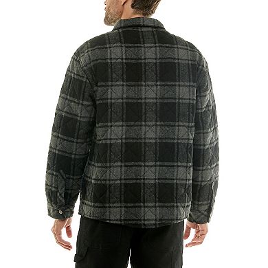 Men's Hallstatt Wool Content Quilted Plaid Shirt Jacket