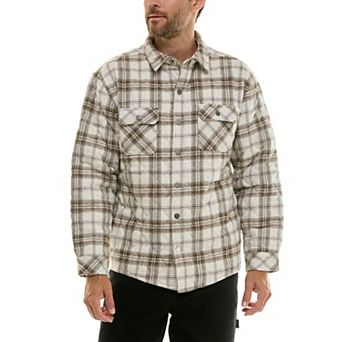 Men's Hallstatt Wool Content Quilted Plaid Shirt Jacket