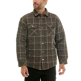 Men's Hallstatt Wool Content Quilted Plaid Shirt Jacket