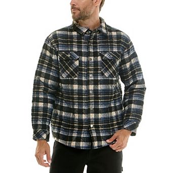 Men's Hallstatt Wool Content Quilted Plaid Shirt Jacket