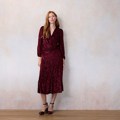 Petite LC Lauren Conrad Wrap Front Bodysuit