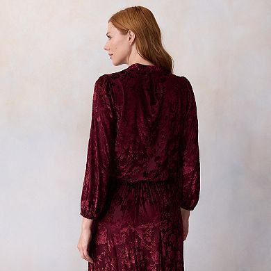 Petite LC Lauren Conrad Wrap Front Bodysuit