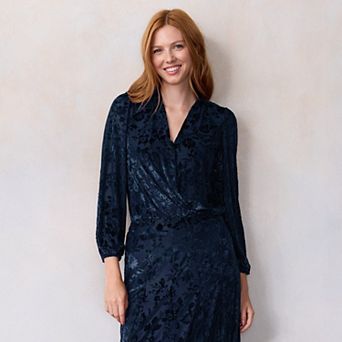 Petite LC Lauren Conrad Wrap Front Bodysuit