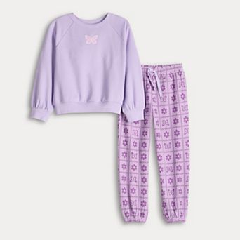 Girls 4-12 Jumping Beans® Raglan Sweatshirt & Jogger Set