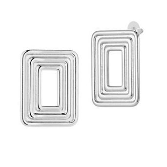 WINX Stainless Steel Frame Stud Earrings