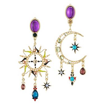 WINX Gold Tone Celestial Drop Earrings