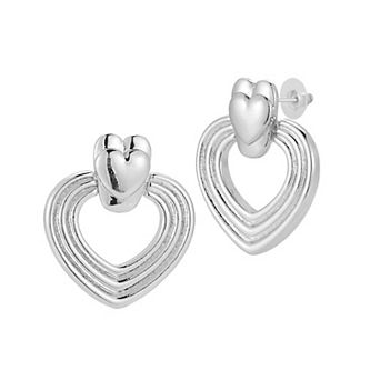 WINX Heart Door Knocker Drop Earrings