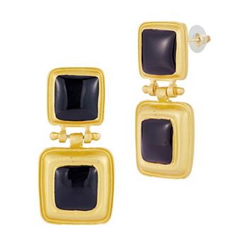 WINX Gold Tone Vintage Double Drop Earrings