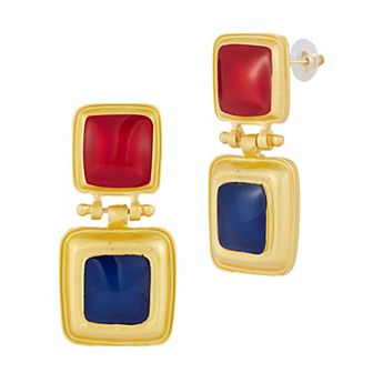 WINX Gold Tone Vintage Double Drop Earrings