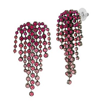 WINX Crystal Ombre Tassle Drop Statement Earrings