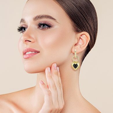 WINX Gold Tone Heart Drop Earrings
