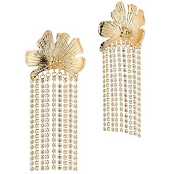 WINX Large Statement Flower Fringe Drop Earrings