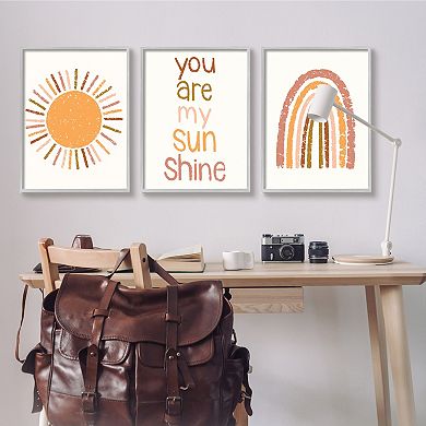 Stupell Home Decor My Sunshine Rainbow Kids Inspirational Wall Art