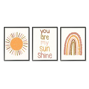 Stupell Home Decor My Sunshine Rainbow Kids Inspirational Wall Art